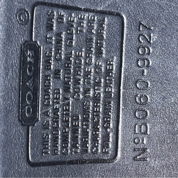 Vintage Coach Black Leather Willis Crossbody/Satchel Bag 9927 - Picture 12 of 12